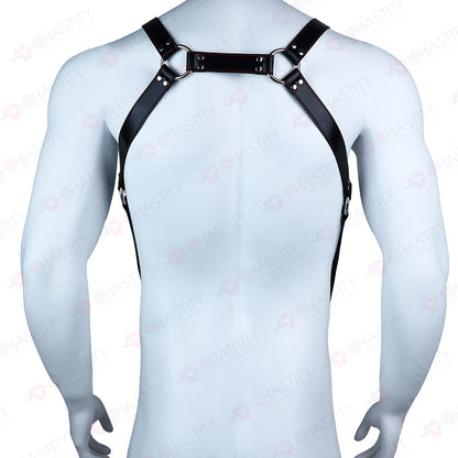 Leather Bondage Harness For Chastity Cage