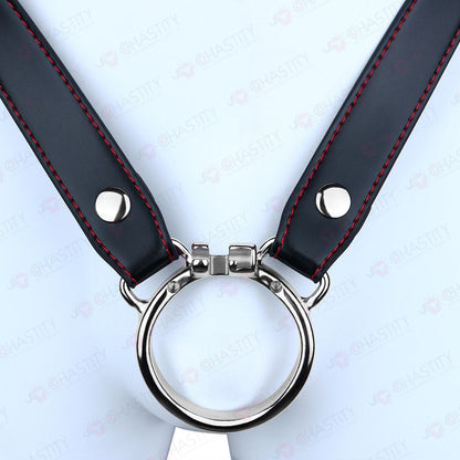 Leather Bondage Harness For Chastity Cage