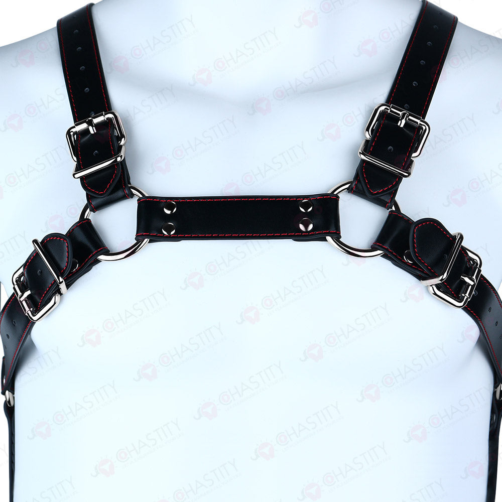 Leather Bondage Harness For Chastity Cage