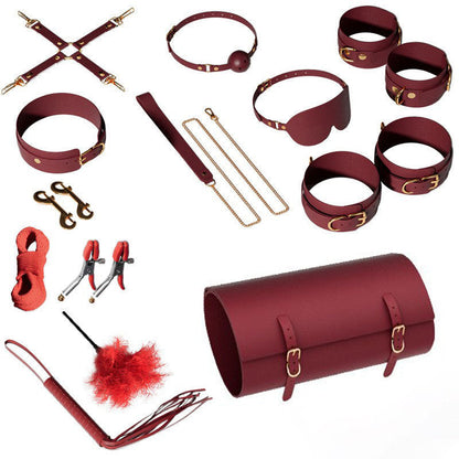 Leather Bondage Set For Sex 12 Pcs