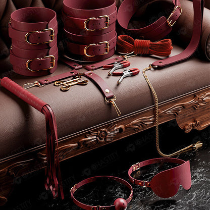 Leather Bondage Set For Sex 12 Pcs