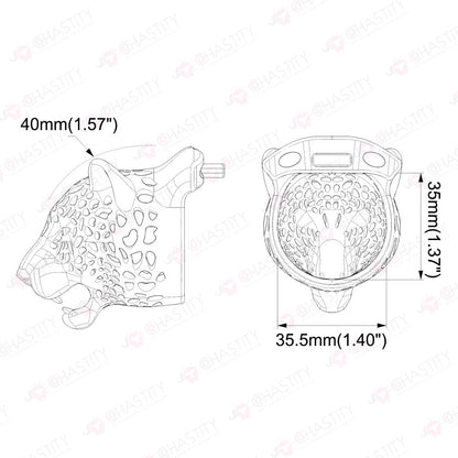 Leopard Male Genital Cage