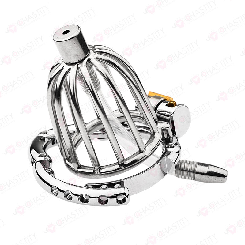 Male Bird Cage With Adjustable Chastity Ring Size