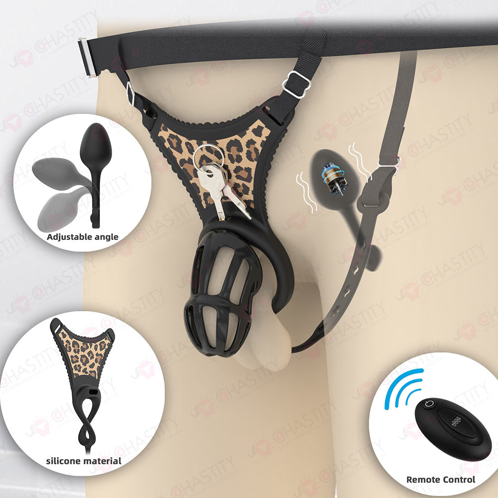 Male Chastity Erotica Thong with Remote-Controlled Anal Plug