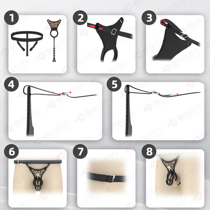 Male Chastity Erotica Thong with Remote-Controlled Anal Plug