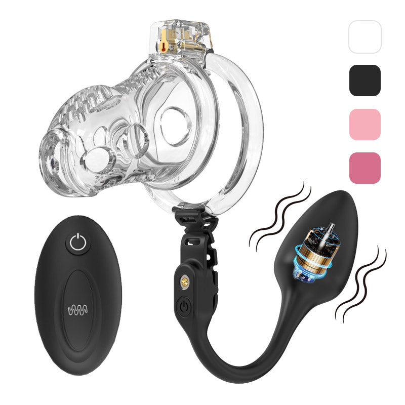 Male Slave In Cage & Remote Controlled Butt Plug