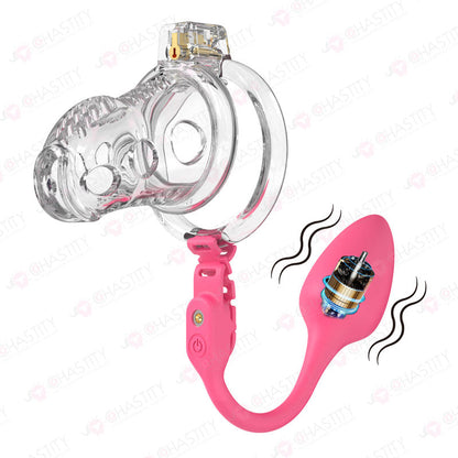 Male Slave In Cage & Remote Controlled Butt Plug