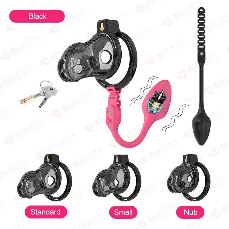 Male Slave In Cage & Remote Controlled Butt Plug