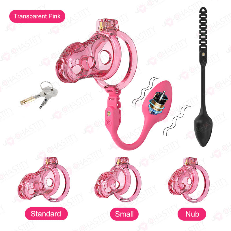 Male Slave In Cage & Remote Controlled Butt Plug