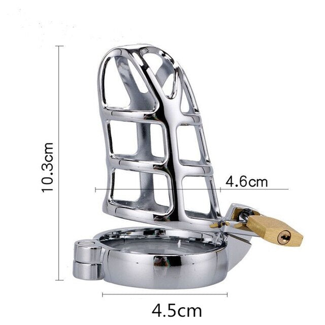 Metal Chastity Cage with Lock for Men