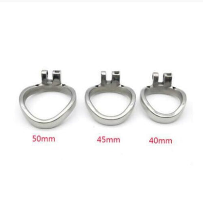 Metal Chastity Cage For Men - Stainless Steel Lockable Cock Cage with Anti-drop Loop Penis Ring
