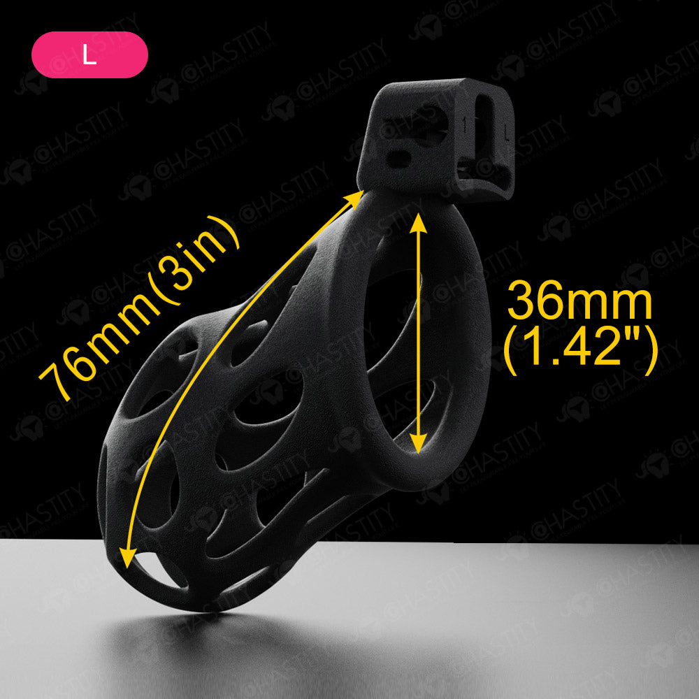 Matte Frosted Solid Chastity Cage