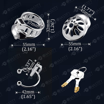 Metal & ABS Modular Transformable Chastity Cage
