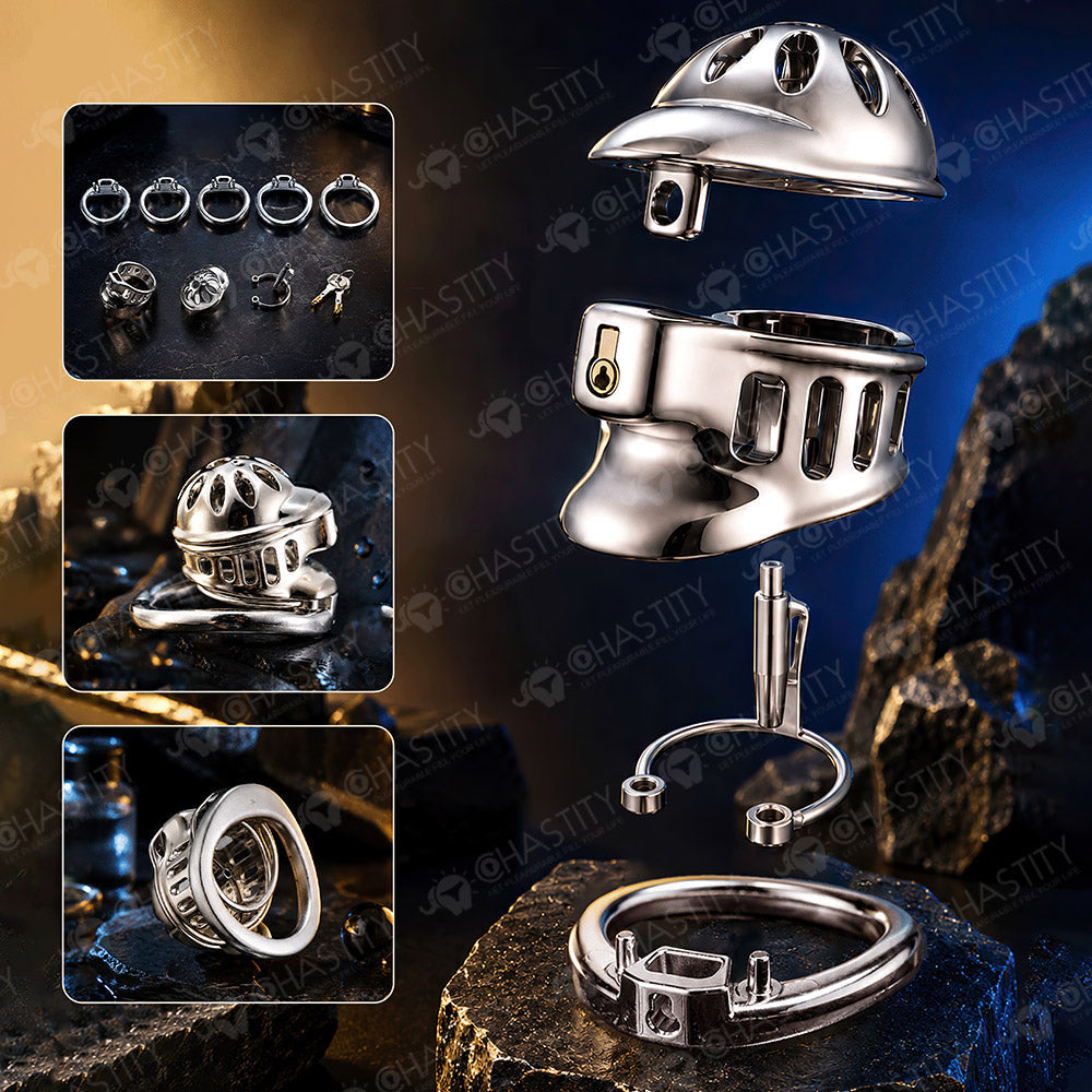Metal & ABS Modular Transformable Chastity Cage