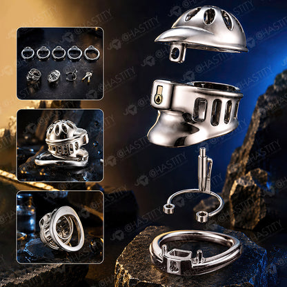 Metal & ABS Modular Transformable Chastity Cage