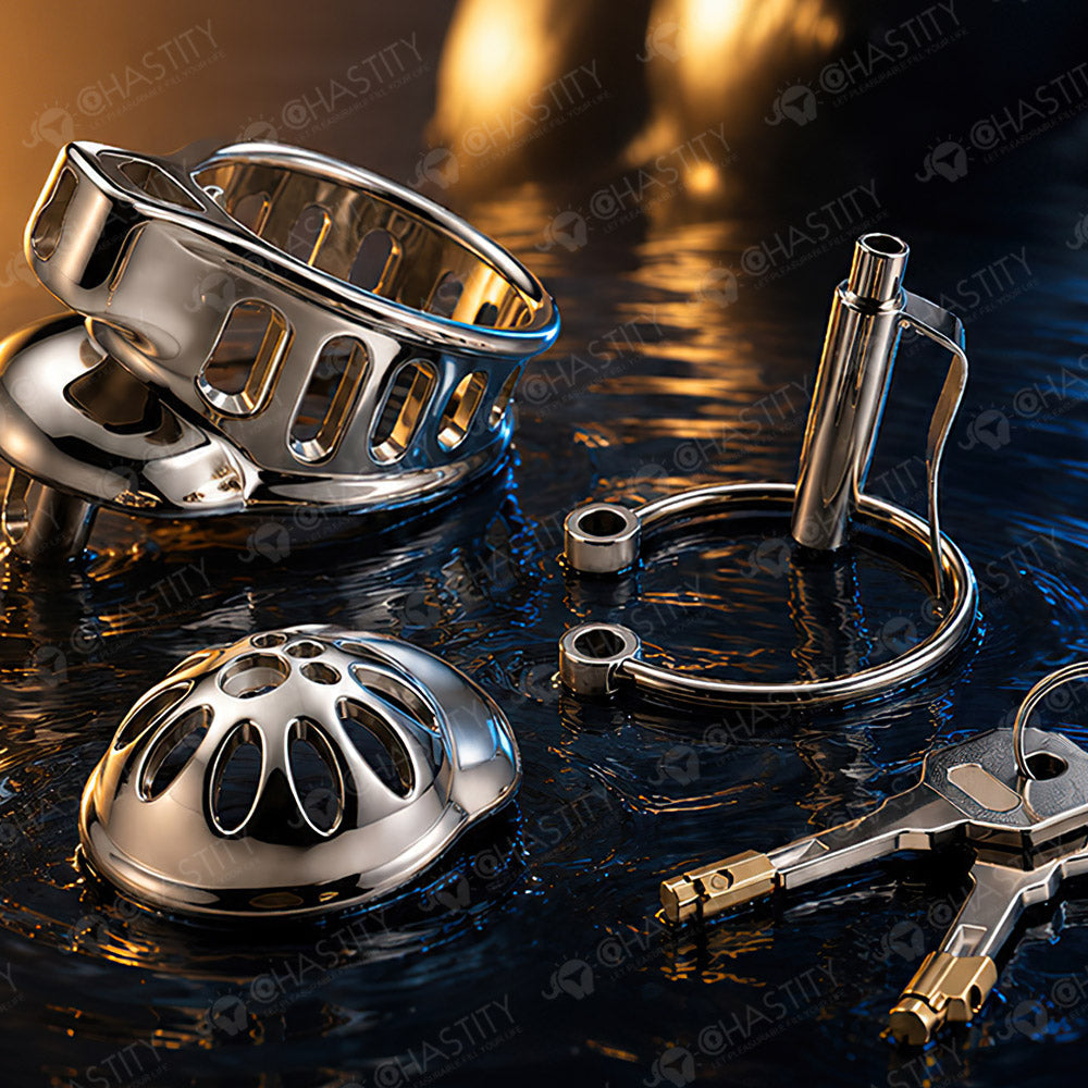 Metal & ABS Modular Transformable Chastity Cage