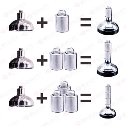 Metal Assembly Infinitely Extendable Chastity Cage (Flat & Inverted)