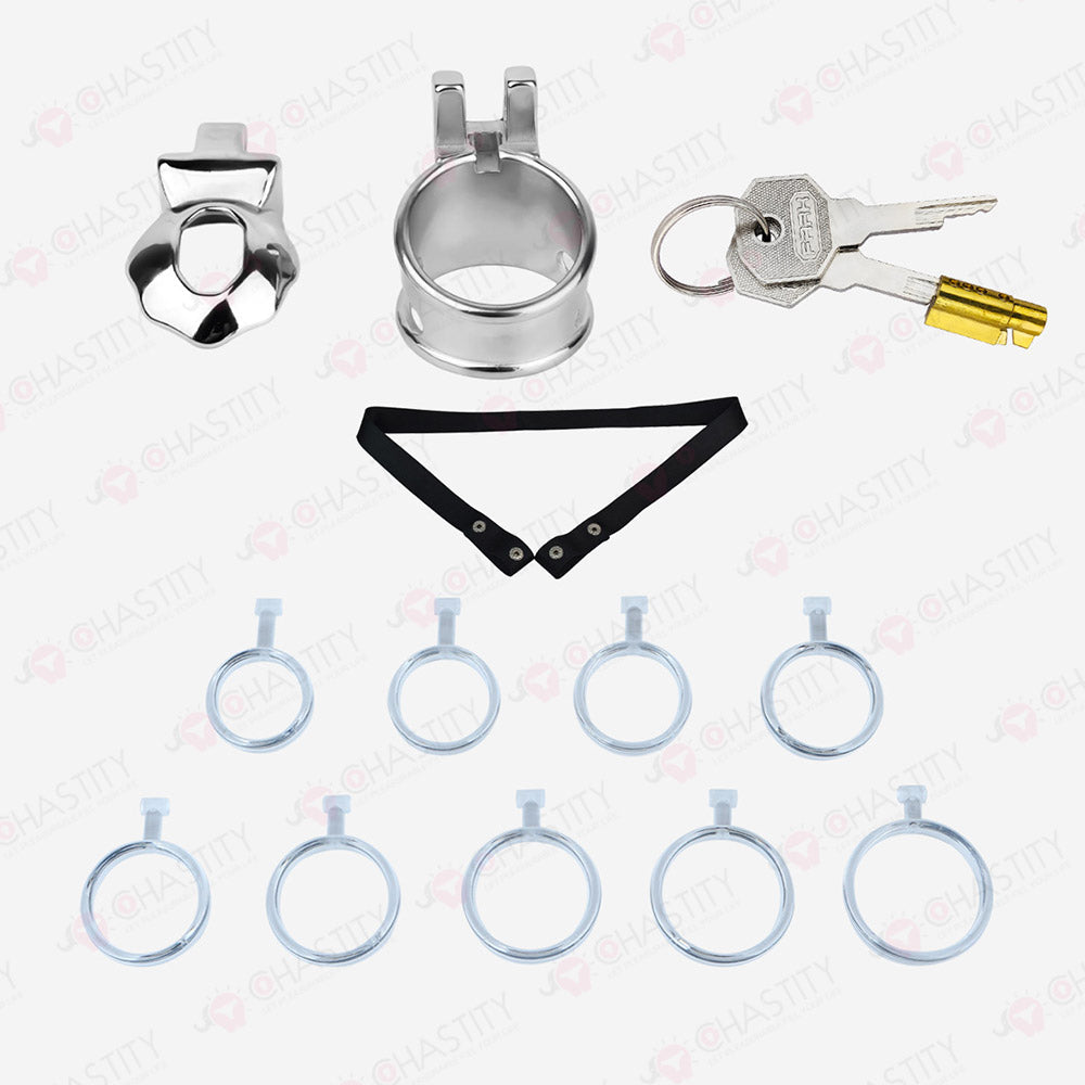 Metal Chastity Glans Sleeve With Lock