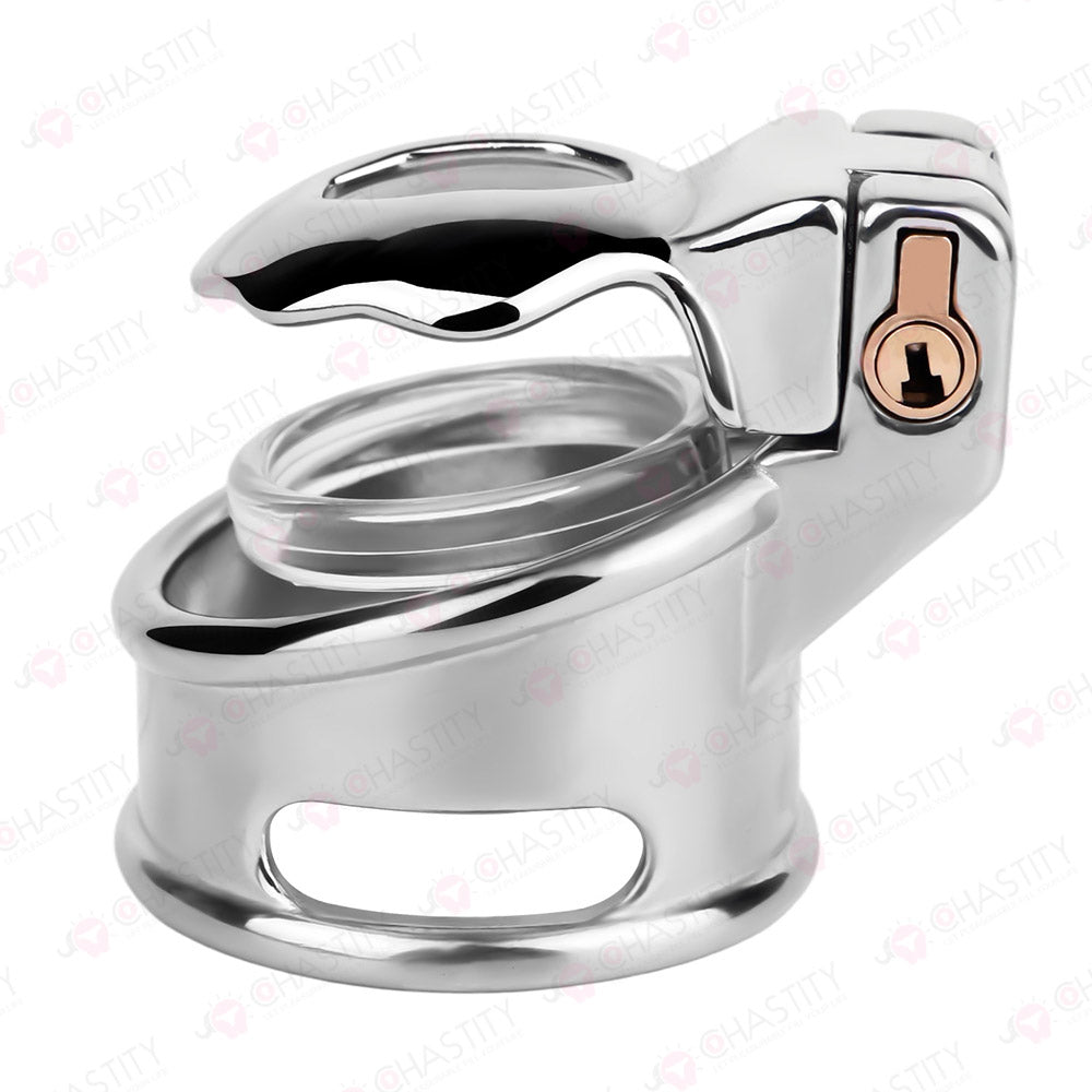 Metal Chastity Glans Sleeve With Lock