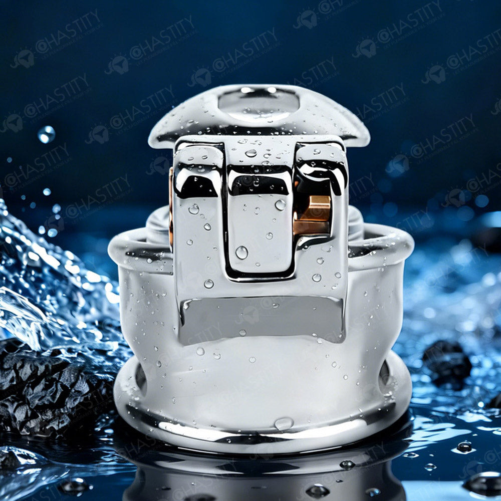 Metal Chastity Glans Sleeve With Lock