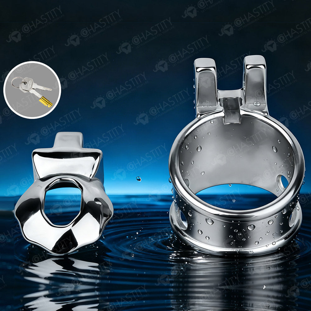 Metal Chastity Glans Sleeve With Lock