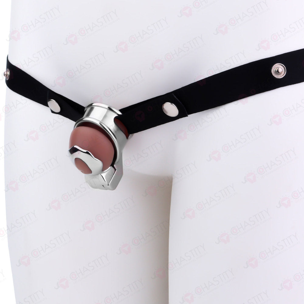 Metal Chastity Glans Sleeve With Lock