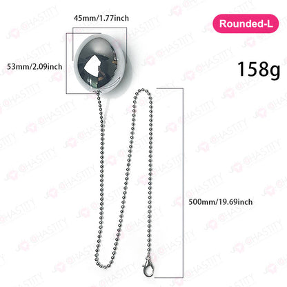 Metal Egg Anal Plug With Chain