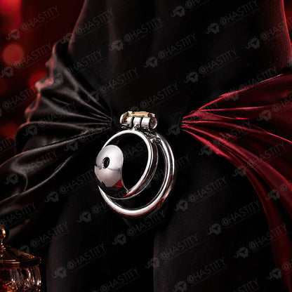 Metal Shield Tongue Chastity Cage (3 Rings)