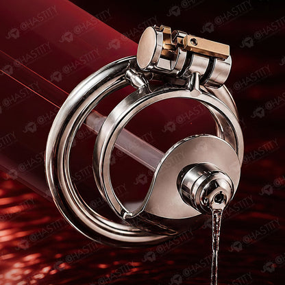 Metal Shield Tongue Chastity Cage (3 Rings)