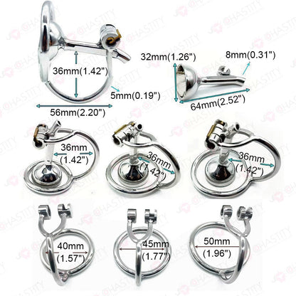 Metal Trumpet Inversion Chastity Cage