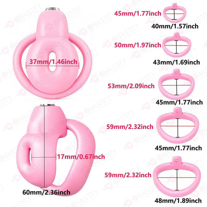 Miniature Chastity Cage with Top-Button Lock
