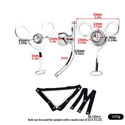 Inverted Micro Chastity Cage with Nylon Strap