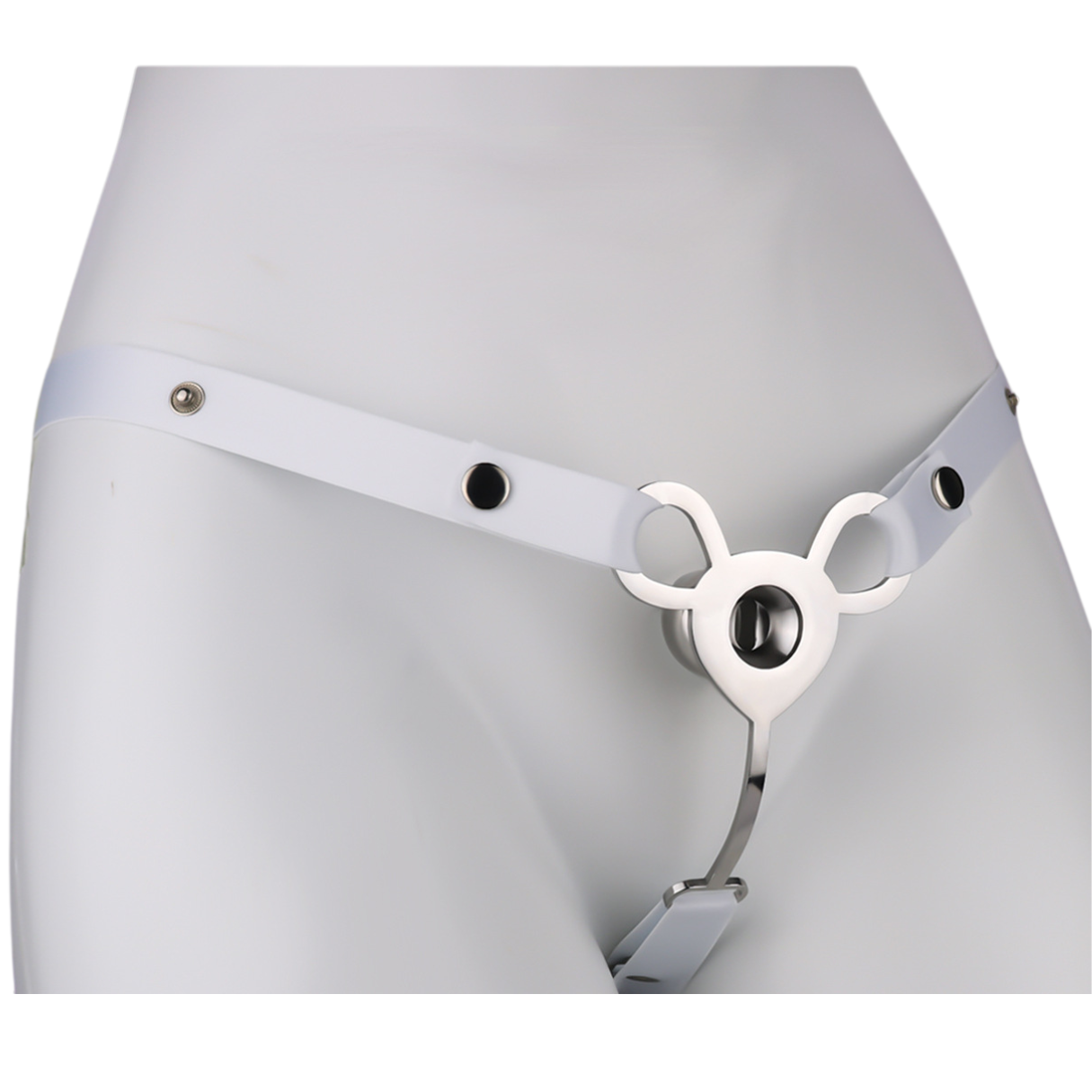 Inverted Micro Chastity Cage with Nylon Strap