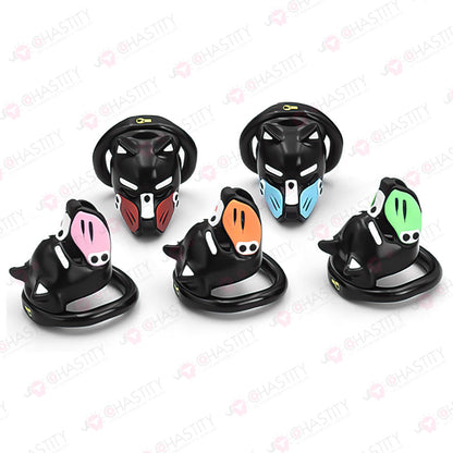 Multicolor Dog Slave Submissive Male Chastity