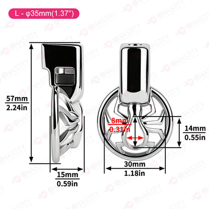 Night Silver Web Hunter Chastity Cage