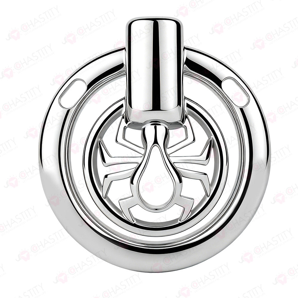 Night Silver Web Hunter Chastity Cage