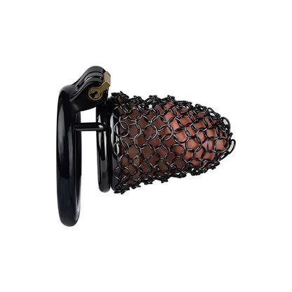 Black Soft Metal Mesh Chastity Cage - 55mm/2.17"