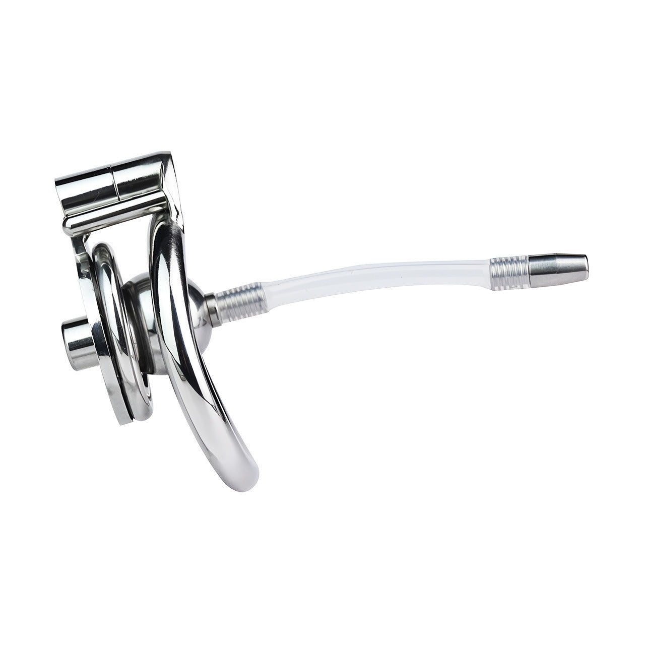 Inverted Chastity Cage with Silicone Urethral Catheter