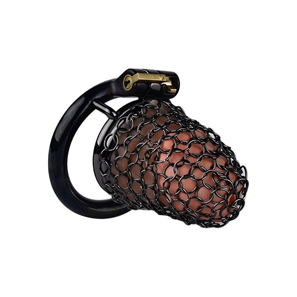 Black Soft Metal Mesh Chastity Cage - 55mm/2.17"