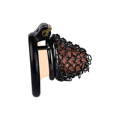 Black Soft Metal Mesh Chastity Cage - 40mm/1.57"