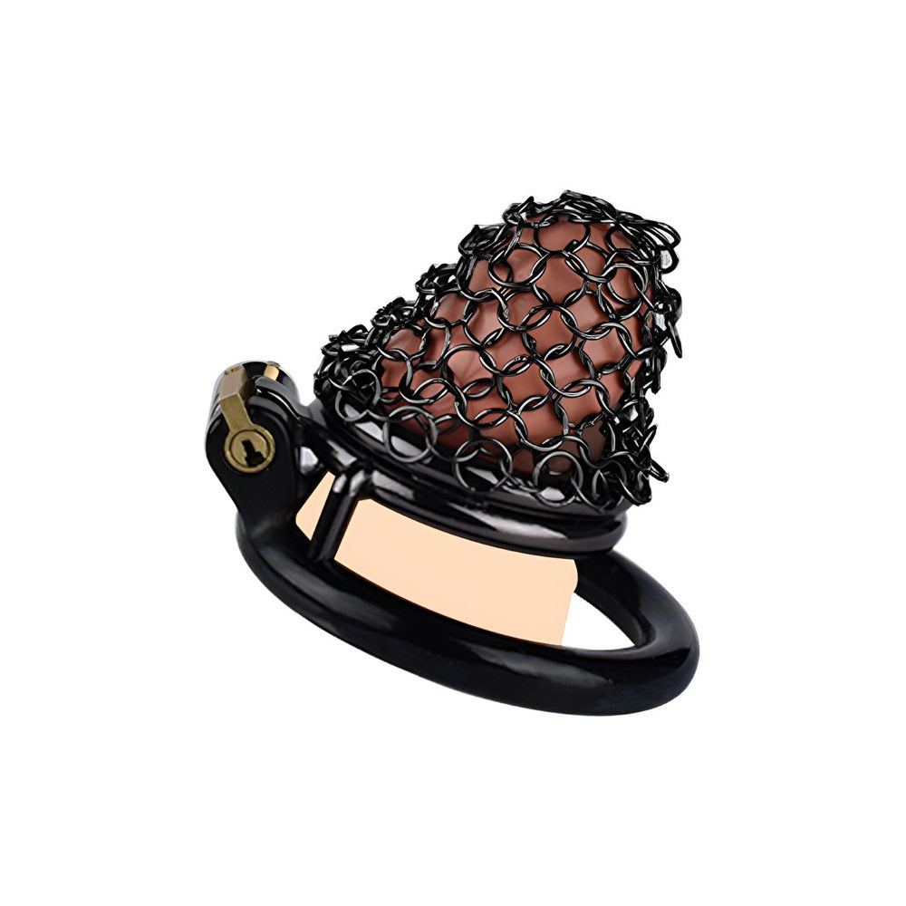 Black Soft Metal Mesh Chastity Cage - 40mm/1.57"