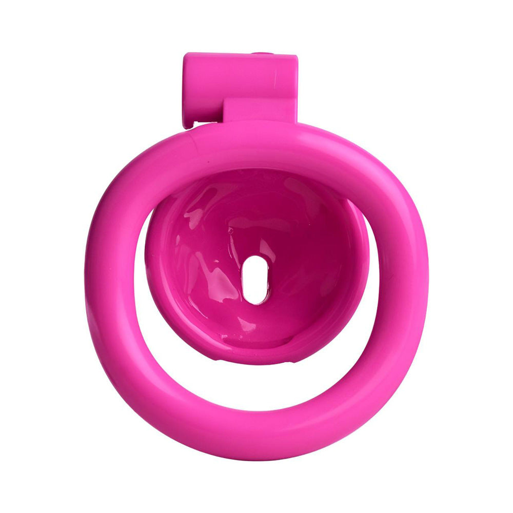 Pink Rose Clit Chastity Cage with 4 Penis Rings