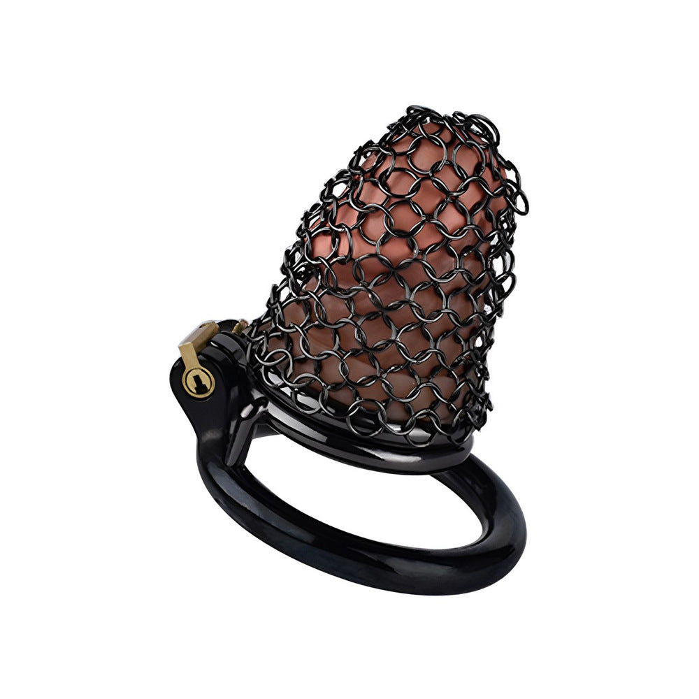 Black Soft Metal Mesh Chastity Cage - 55mm/2.17"