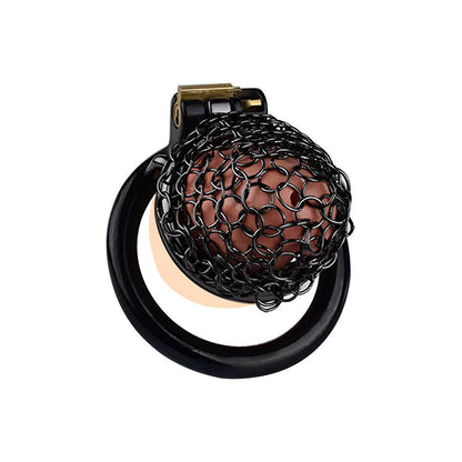 Black Soft Metal Mesh Chastity Cage - 40mm/1.57"