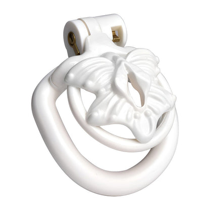 White Butterfly Clit Chastity Cage with 4 Penis Rings