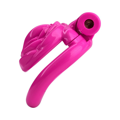 Pink Rose Clit Chastity Cage with 4 Penis Rings