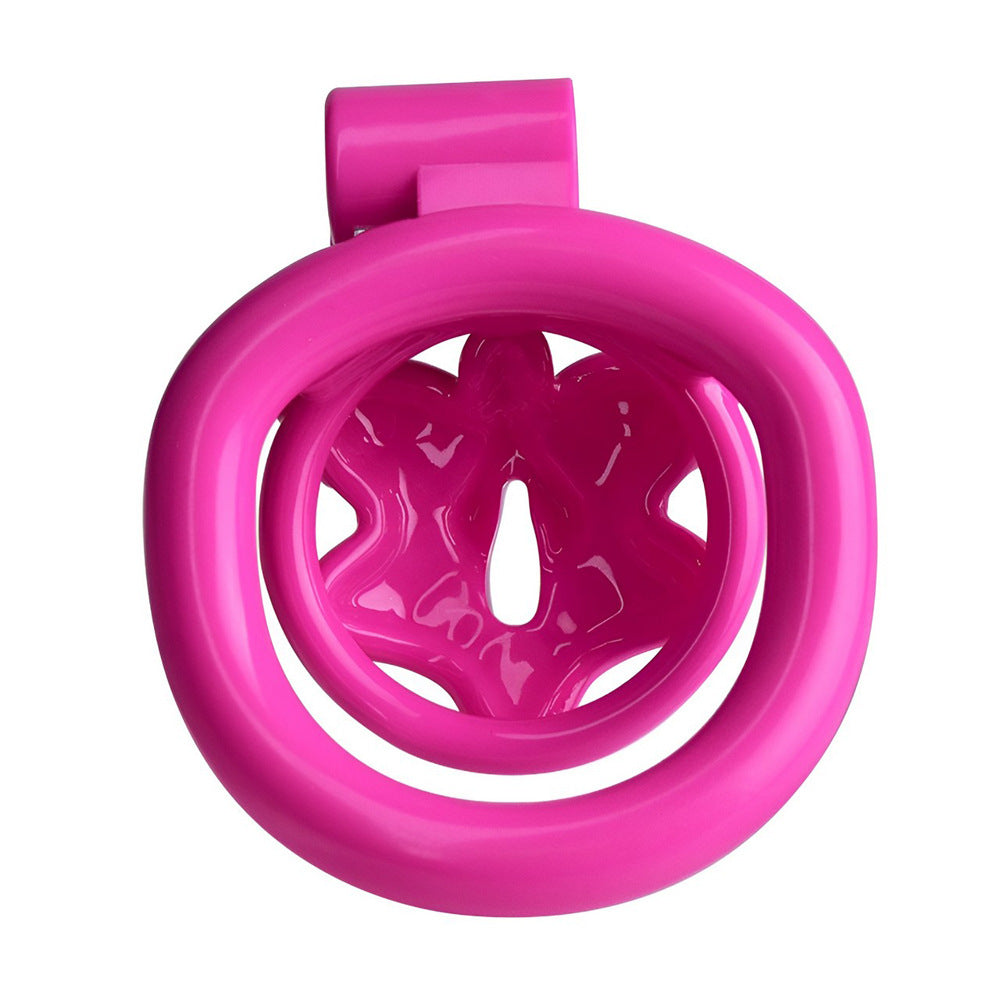 Pink Butterfly Clit Chastity Cage with 4 Penis Rings