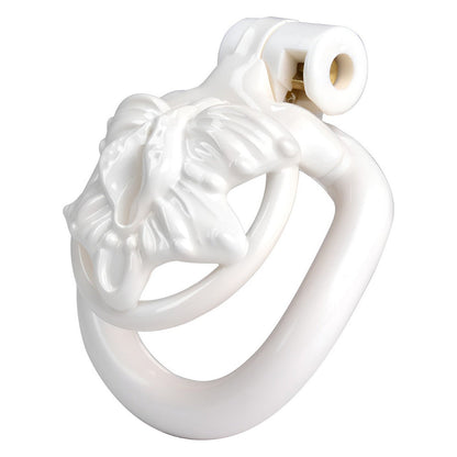White Butterfly Clit Chastity Cage with 4 Penis Rings