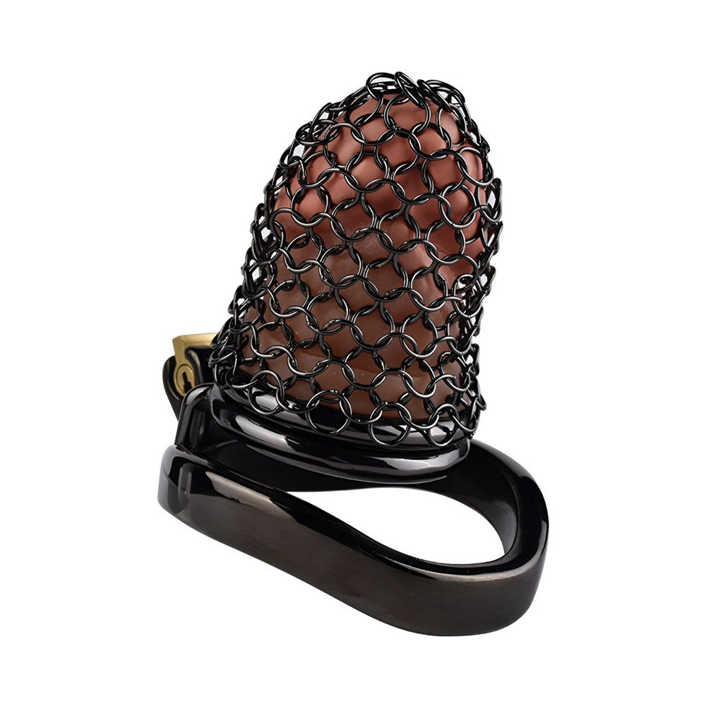 Black Soft Metal Mesh Chastity Cage - 55mm/2.17"
