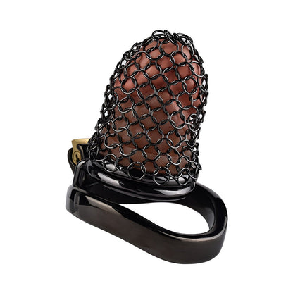 Black Soft Metal Mesh Chastity Cage - 55mm/2.17"